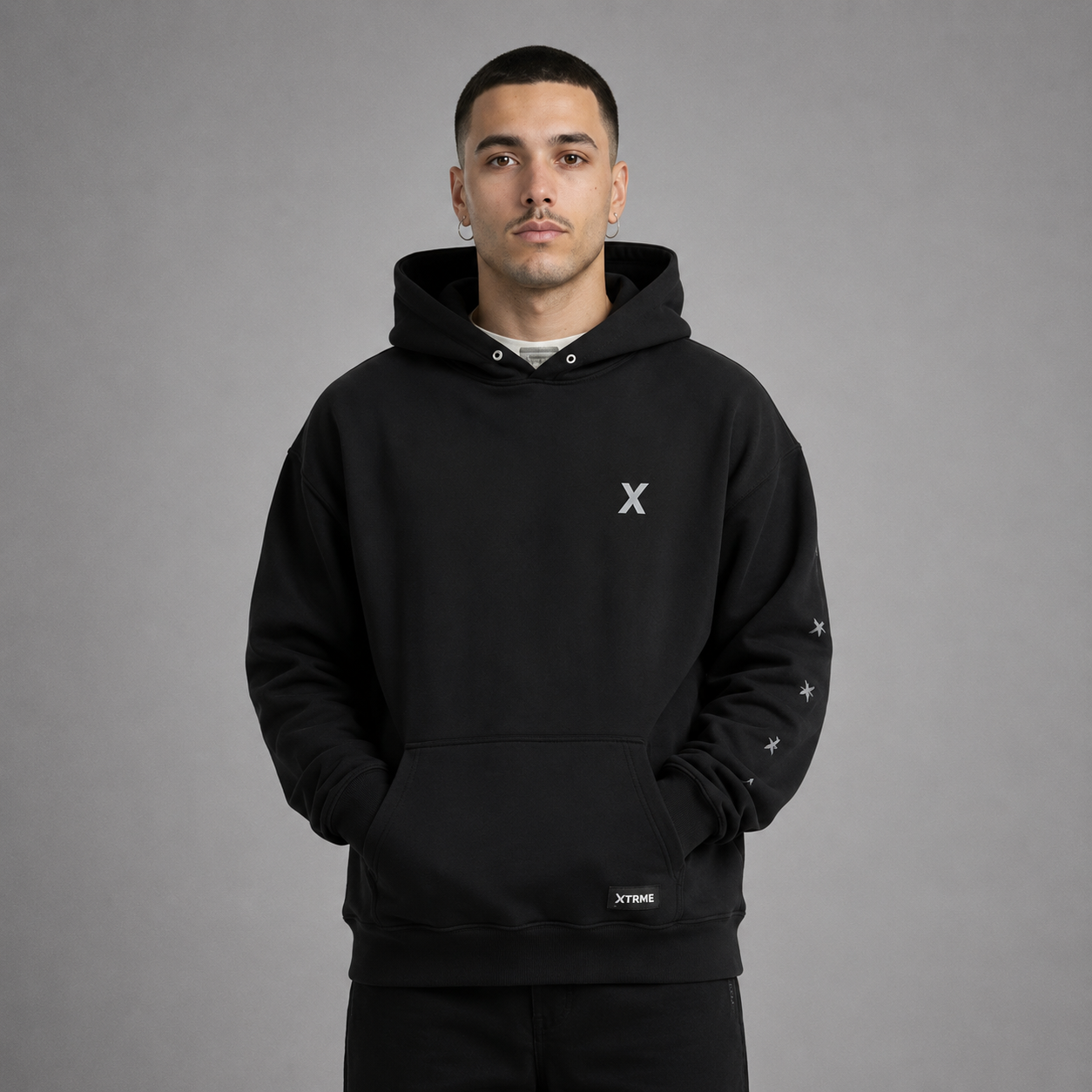 Essential X Hoodie – Dark Charcoal (Men)