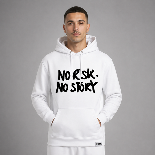 No Risk No Story Hoodie – White (Men)