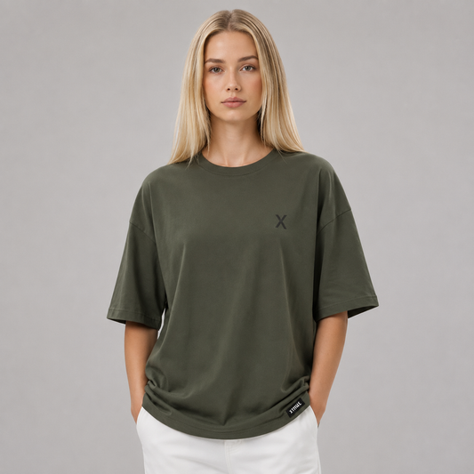 Essential Label T-Shirt – Military Green (Women)