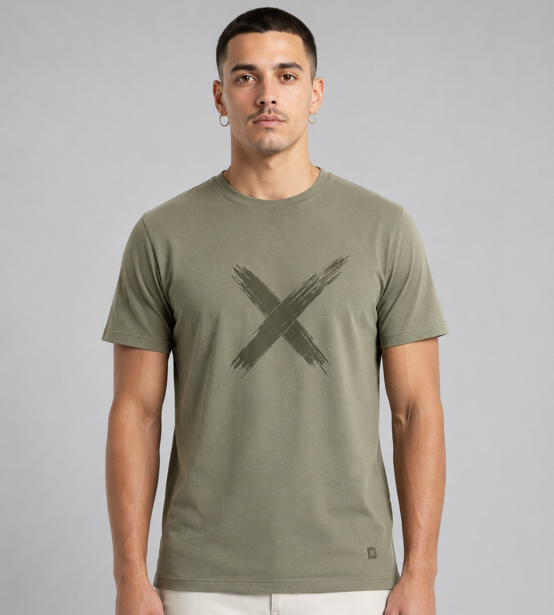 Brush X T-Shirt – Military Green (Men)