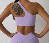 One-shoulder Fitness Yoga Bra