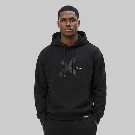 Midnight Stroke Hoodie – Black (Men)