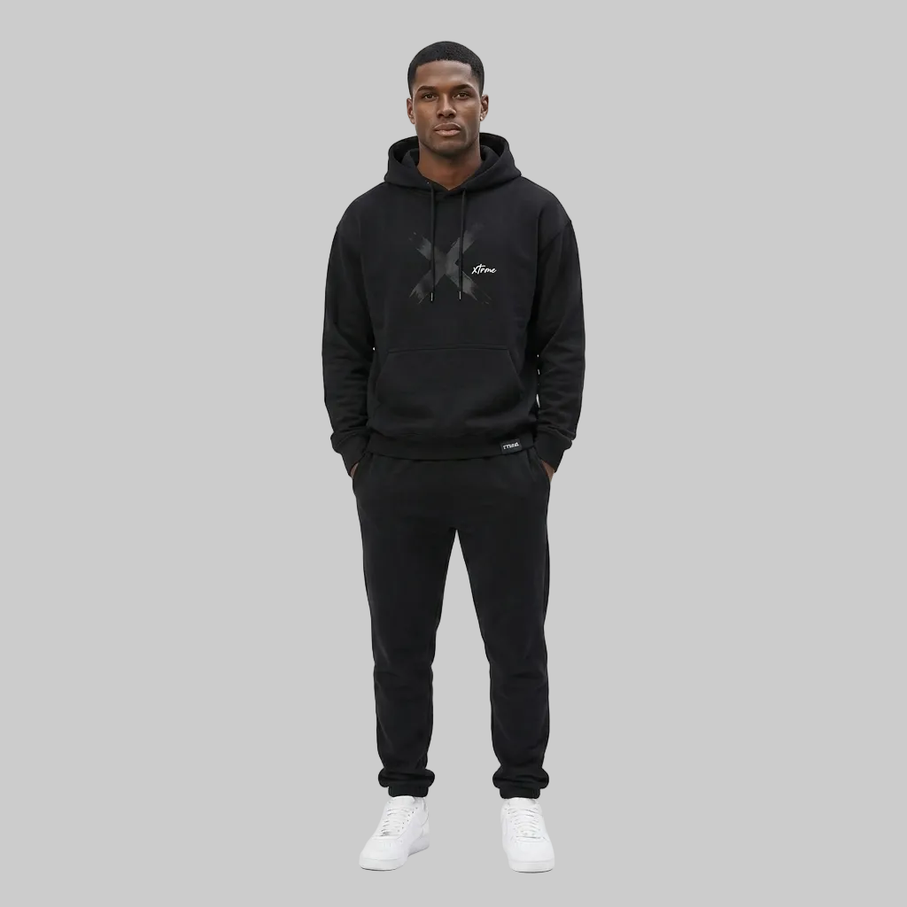 Midnight Stroke Hoodie – Black (Men)
