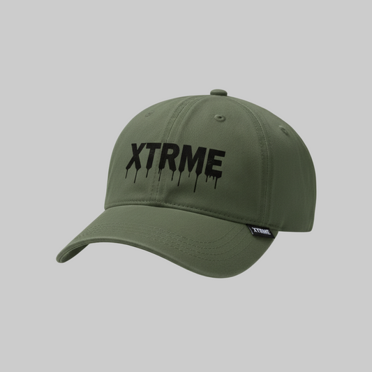 XTRME Drip Mark Military Green Cap — Unisex Edition