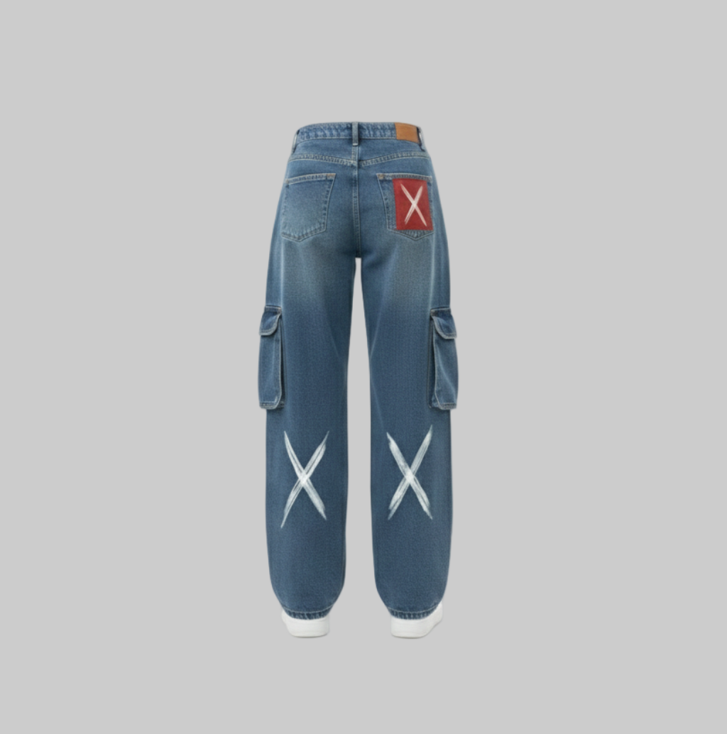 XTRME Blue Abstract Cargo Pants — Women’s Edition