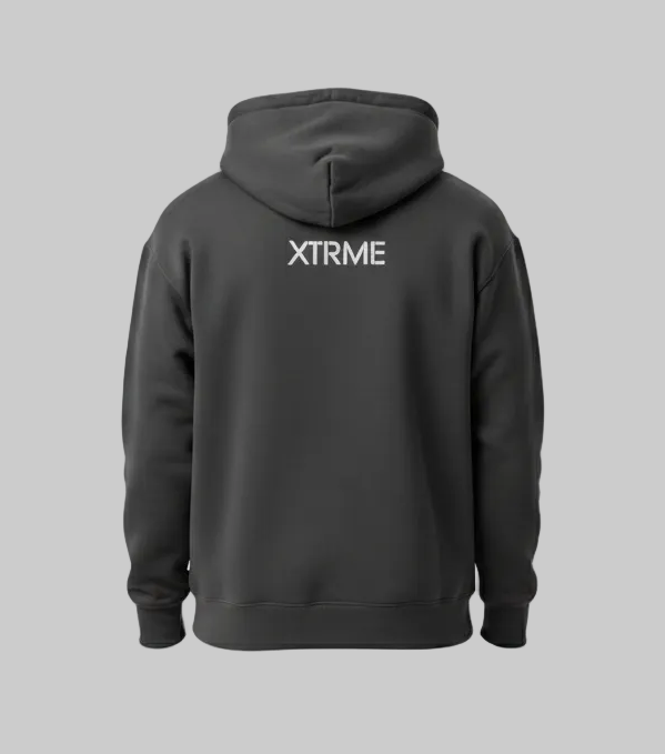 Signature Crackle X Hoodie – Dark Grey