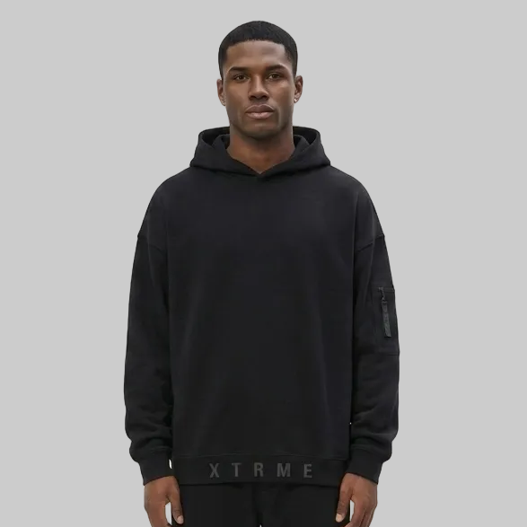 Oversized XTRME Hoodie – Black (Men)