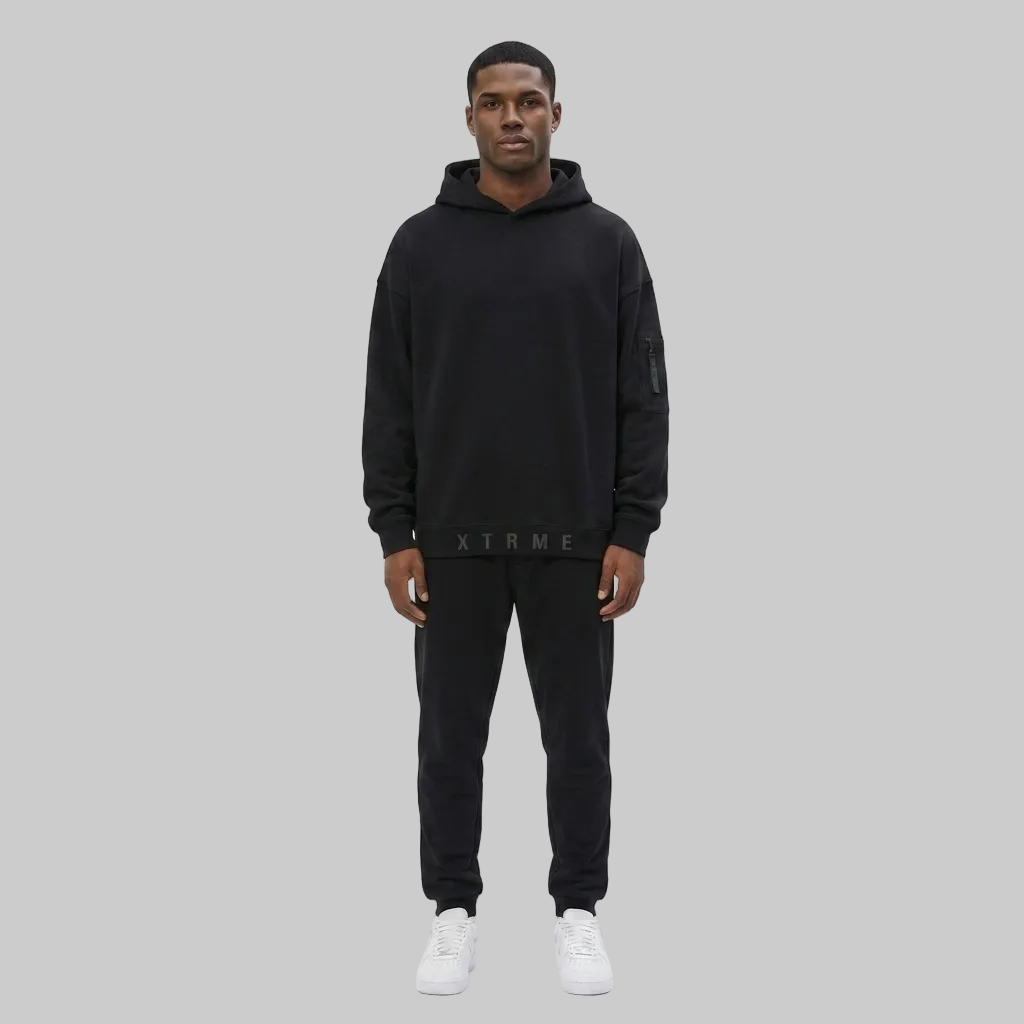 Oversized XTRME Hoodie – Black (Men)