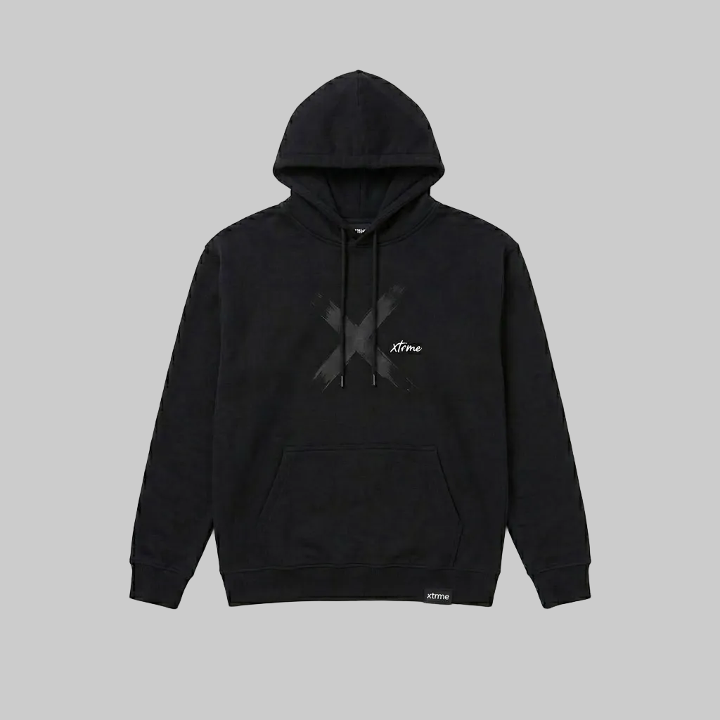 Midnight Stroke Hoodie – Black (Men)
