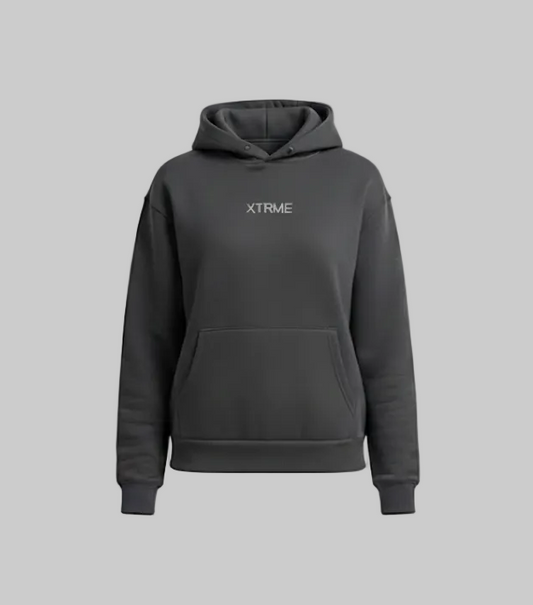Signature Crackle X Hoodie – Dark Grey (Women)