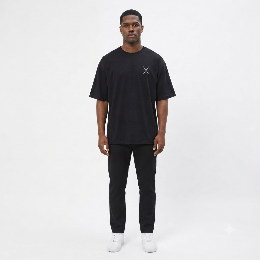 Signature Brush X T-Shirt – Black (Men)
