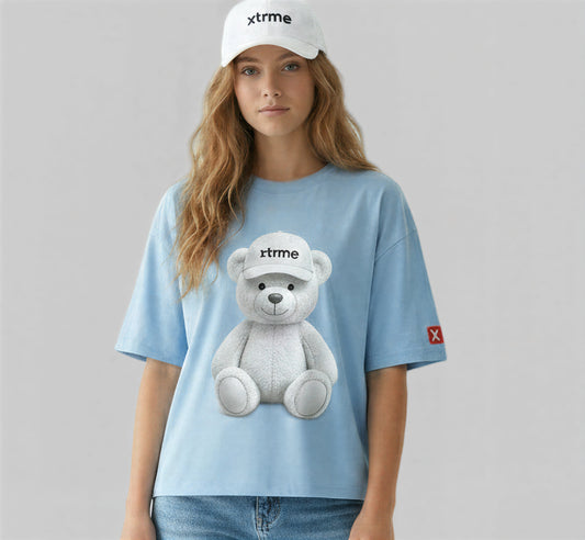 XTRME Light Blue Bear Tee — Women’s Edition