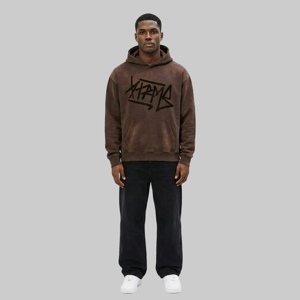 Brush Script Hoodie – Vintage Chocolate (Men)