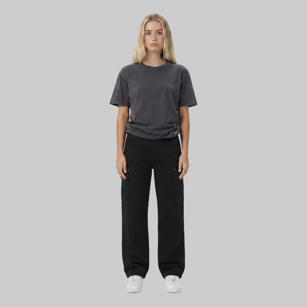 Flared Denim Jeans – Black (Women)