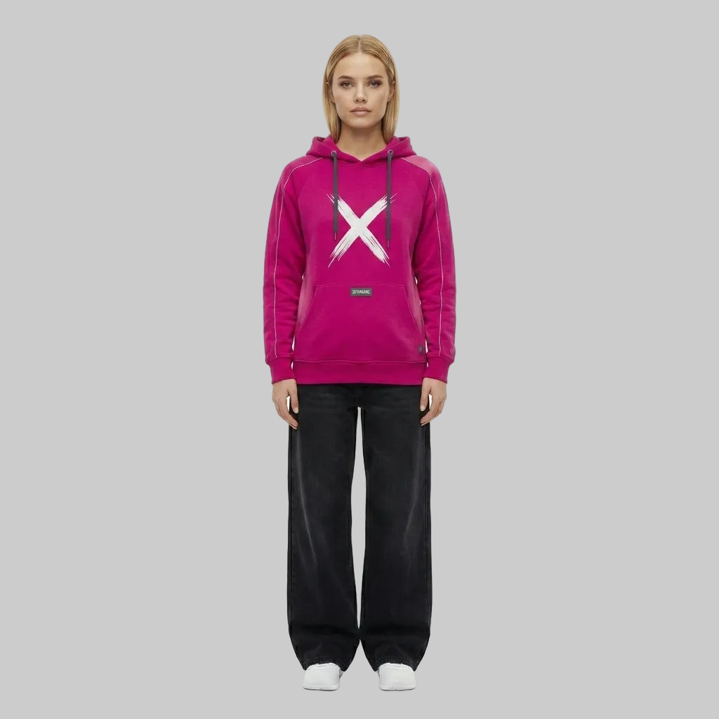 Signature X Hoodie – Fuchsia (Women)