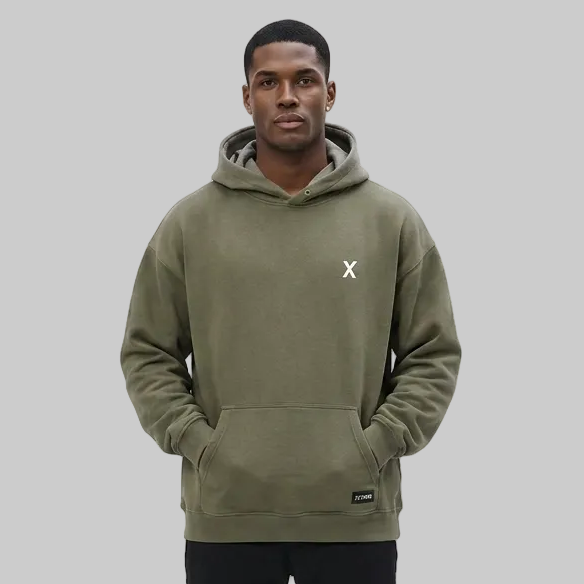 Signature X Hoodie – Military Green (Men)