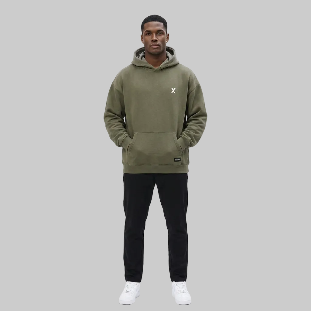 Signature X Hoodie – Military Green (Men)