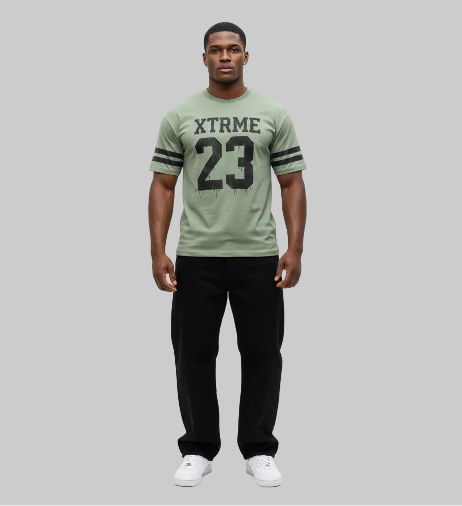 Military Stripe Tee - Military Green