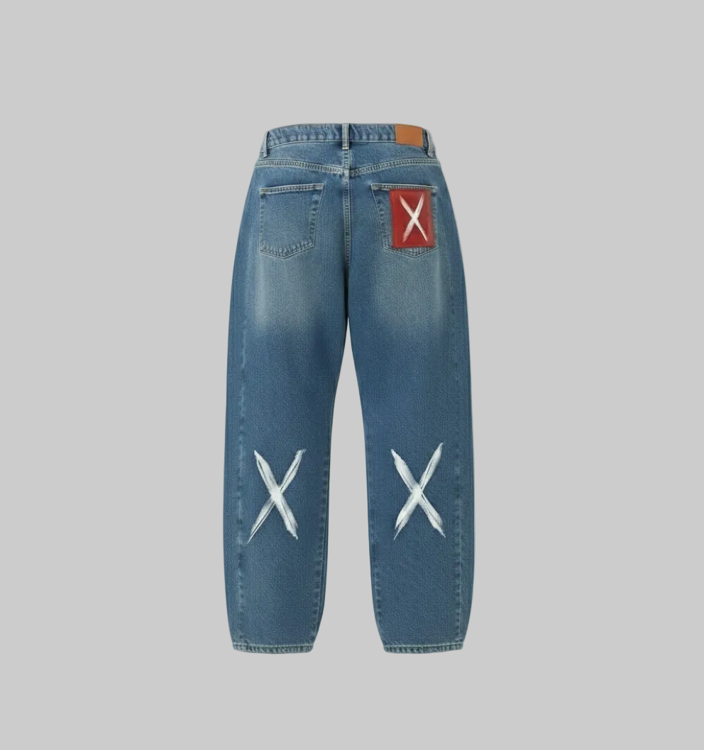 Straight-Leg X Jeans – Blue