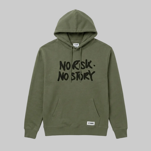 No Risk No Story Hoodie – Military Green (Men)