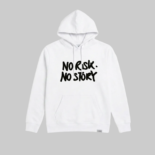 No Risk No Story Hoodie – White (Men)