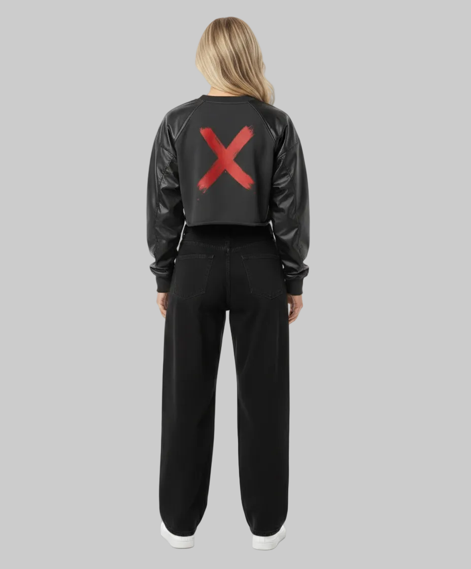 XTRME Cropped Sweatshirt – Black