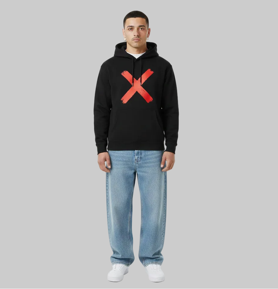 Red X Hoodie – Red