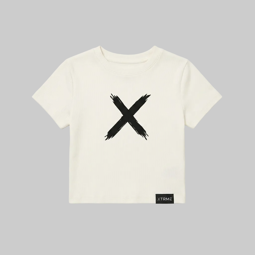 Rebel X Crop Top – White (Women)