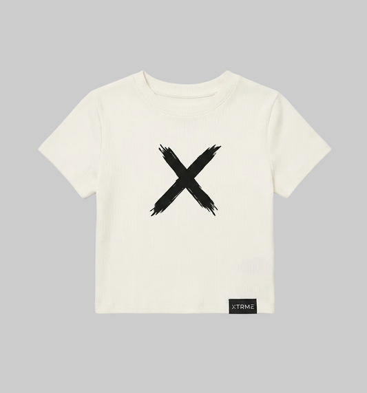 Rebel X Crop Top – White (Women)