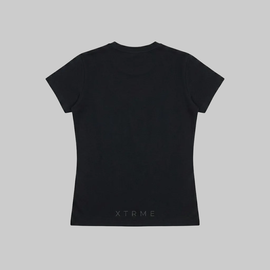 Side Pattern T-Shirt – Dark Grey (Women)