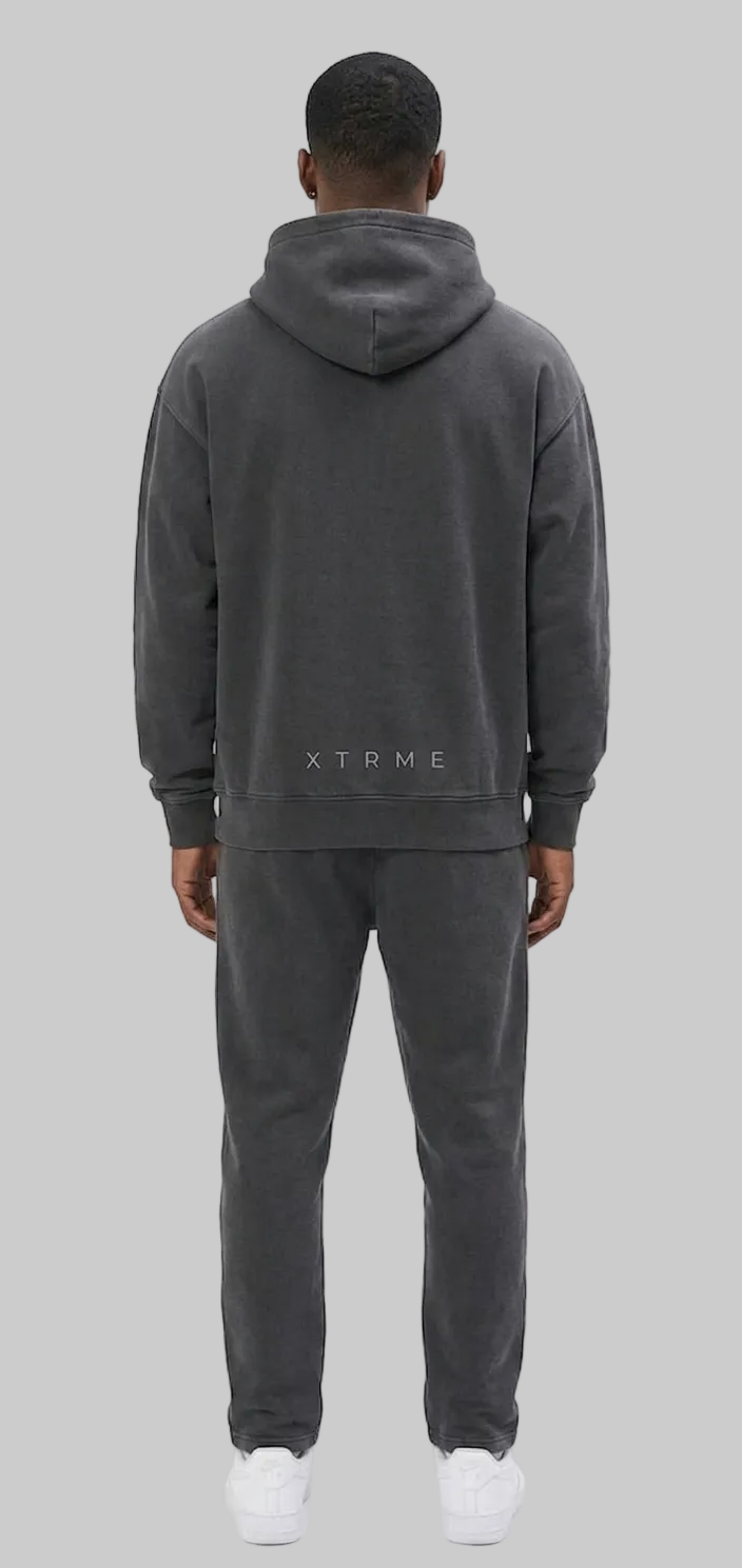 Dark Brush X Hoodie – Charcoal Grey (Men)