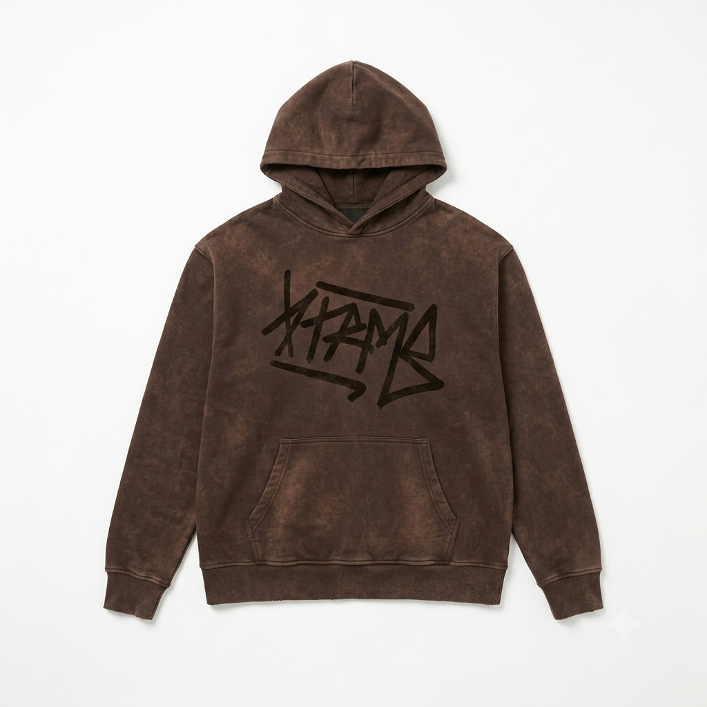 Brush Script Hoodie – Vintage Chocolate (Men)