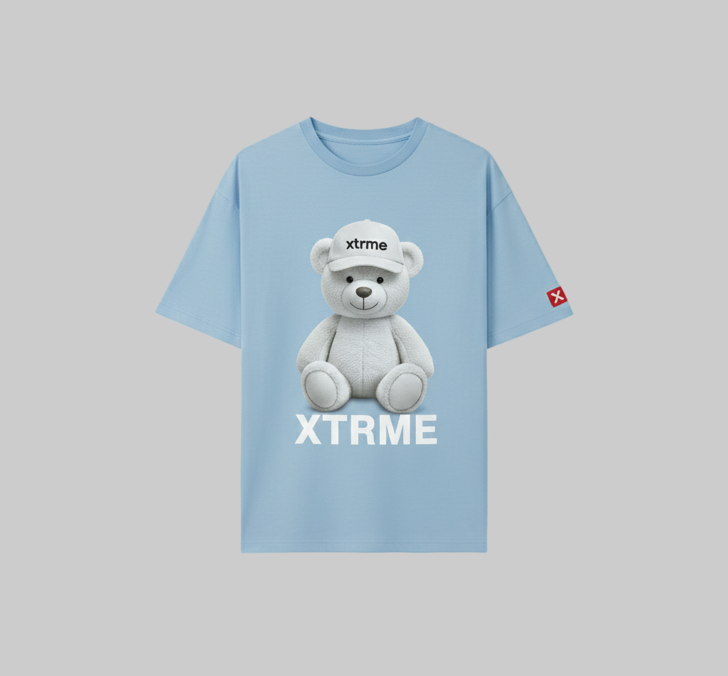 XTRME Light Blue Bear Tee — Women’s Edition