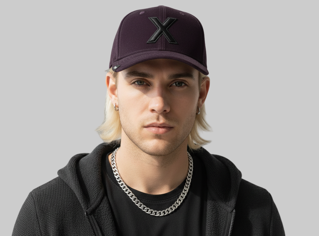 Dark Purple Velour Cap — Men’s Edition