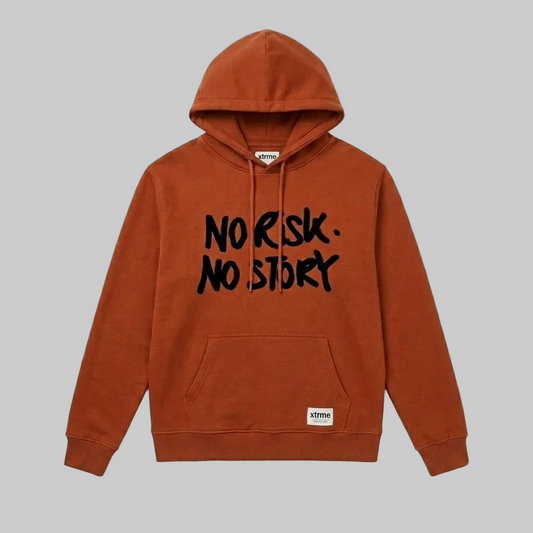 No Risk No Story Hoodie – Burnt Orange (Men)