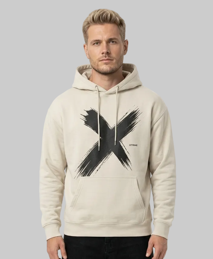 Signature X Hoodie – Beige (Men)