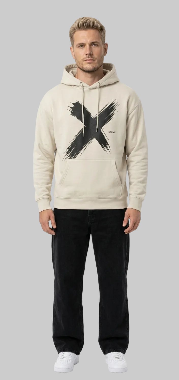Signature X Hoodie – Beige (Men)