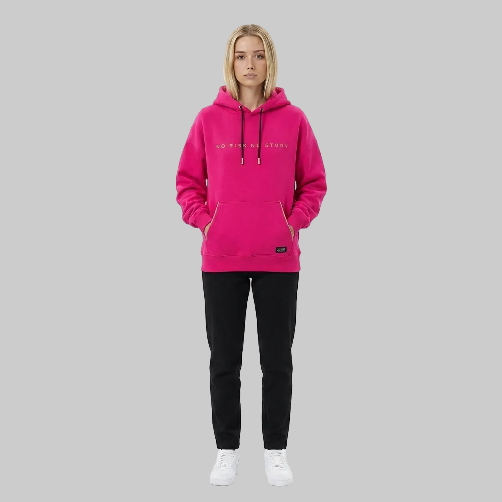 No Risk No Story Hoodie – Fuchsia (Women)