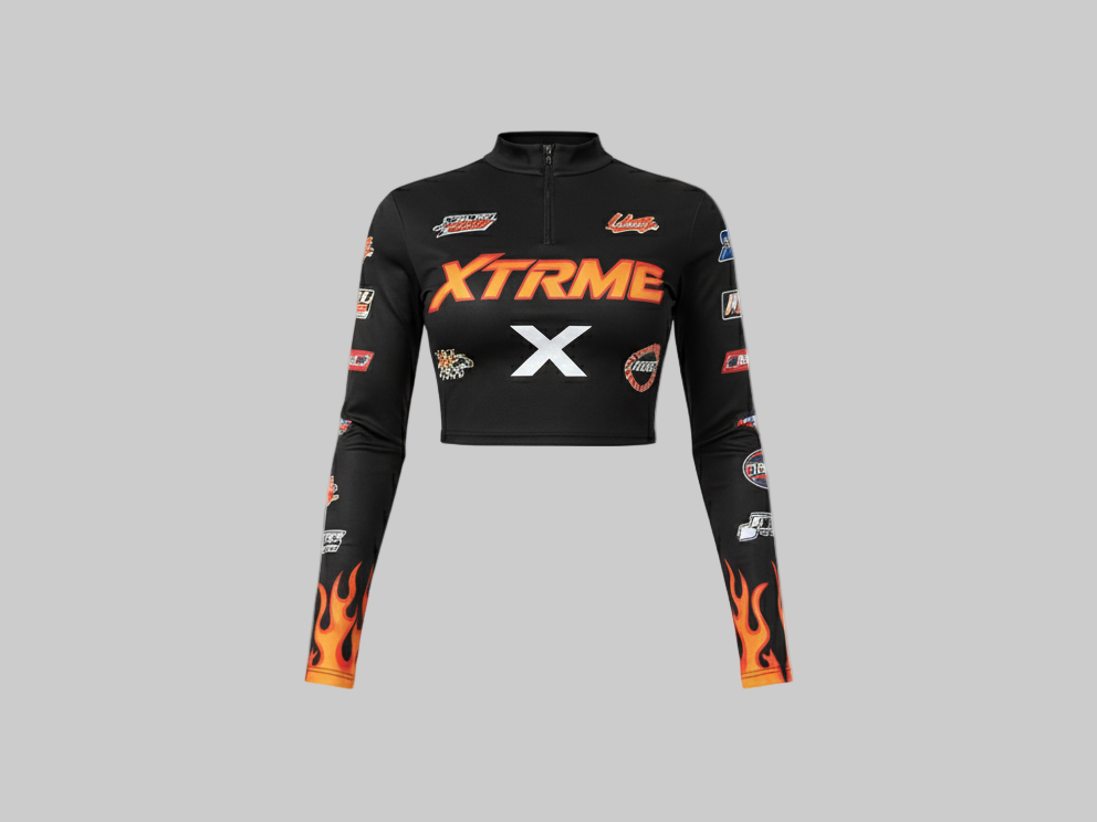 Cropped Racing Top — Women