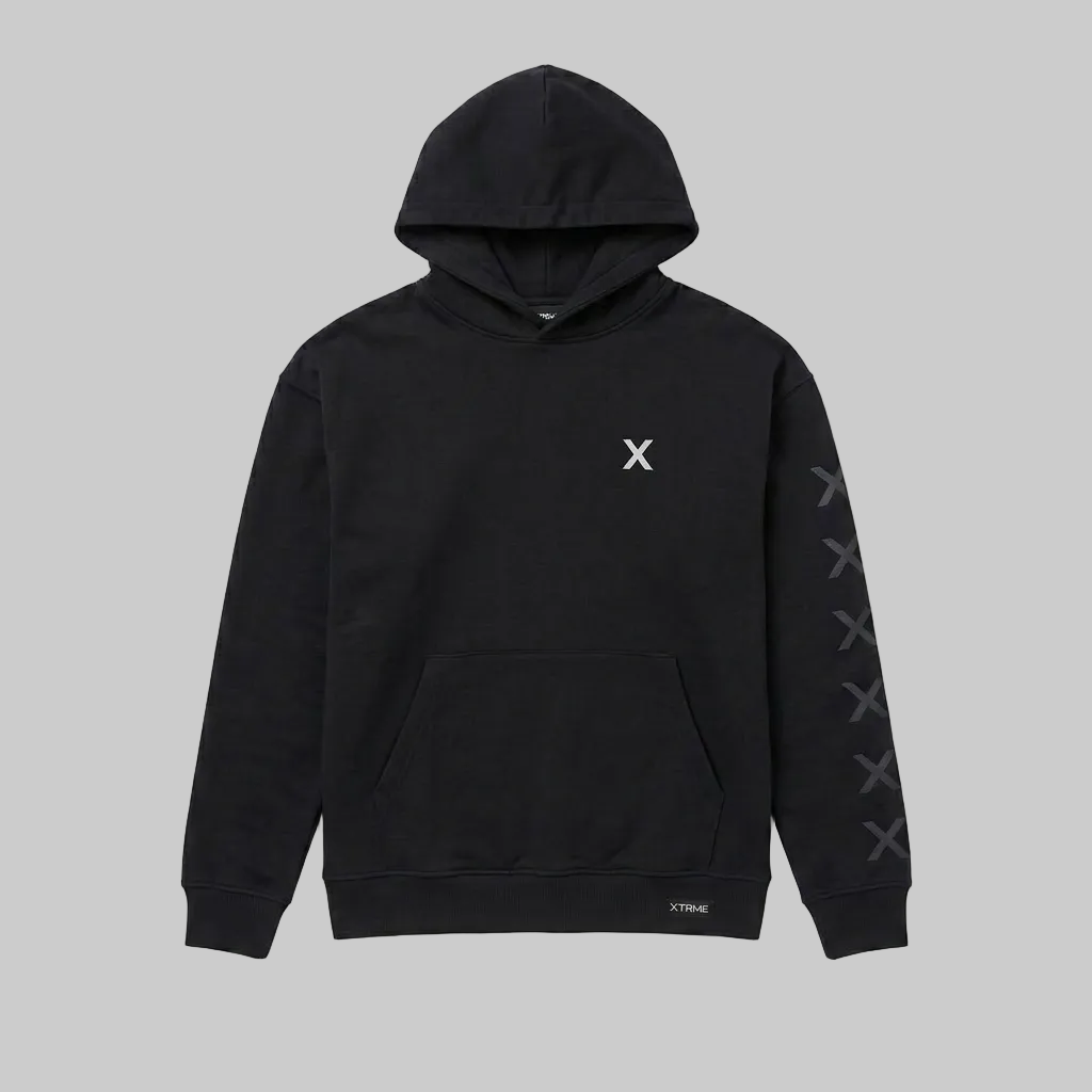 Bold X Hoodie – Black (Men)