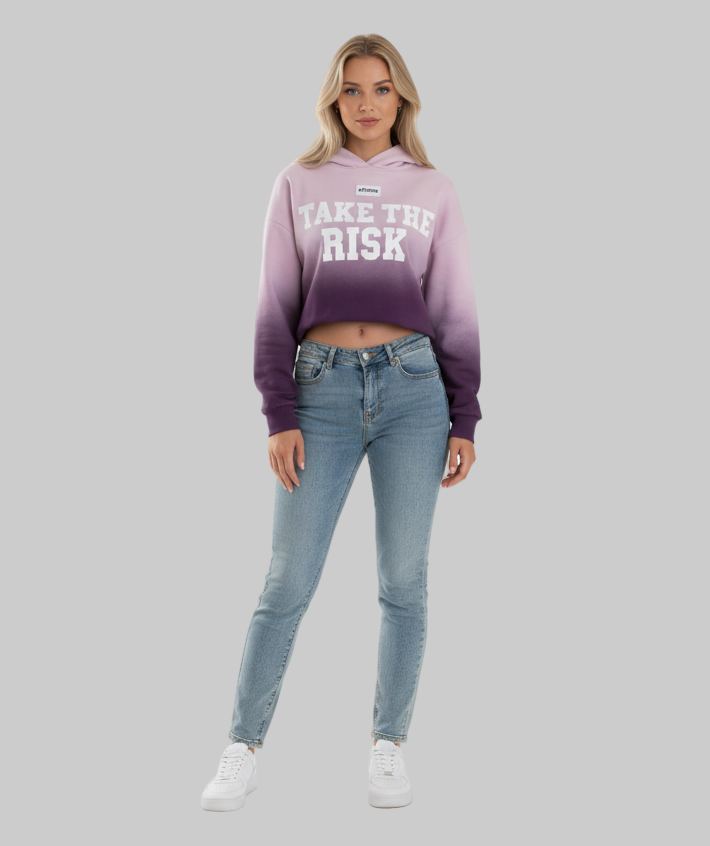 XTRME Take The Risk Pink–Purple Fade Hoodie