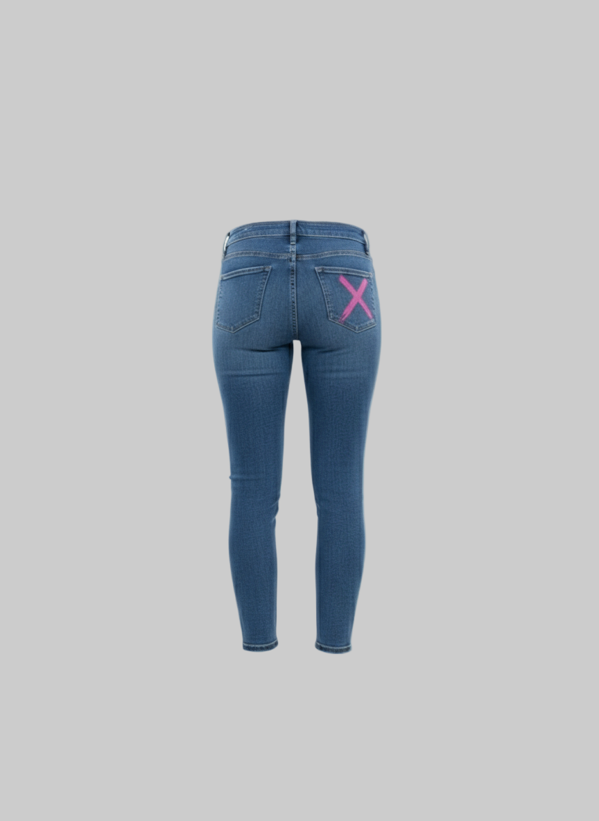 XTRME Blue Jeans with Pink “X” Details