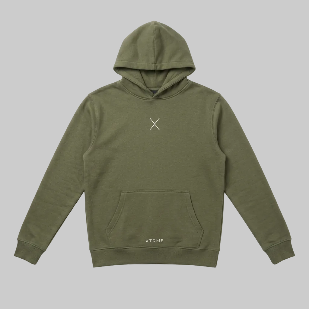 X Essential Hoodie – Military Green