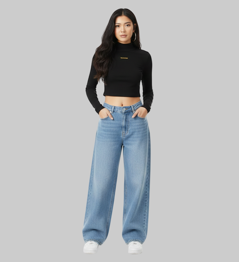 Take The Risk Crop Top – Black