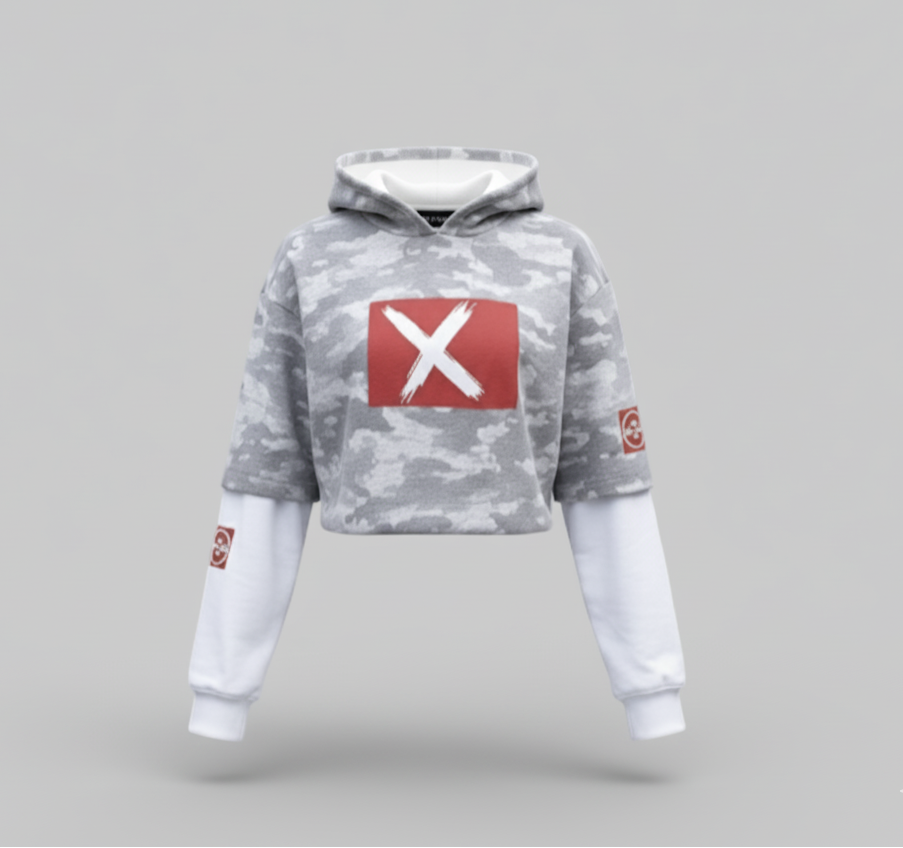 XTRME Rebel Crop Military Hoodie – Women’s Edition