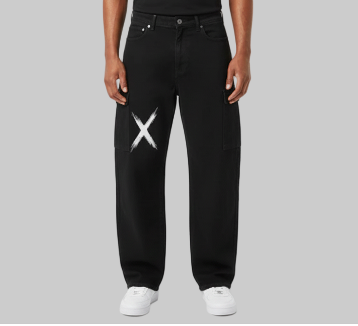 Black Cargo jeans-x