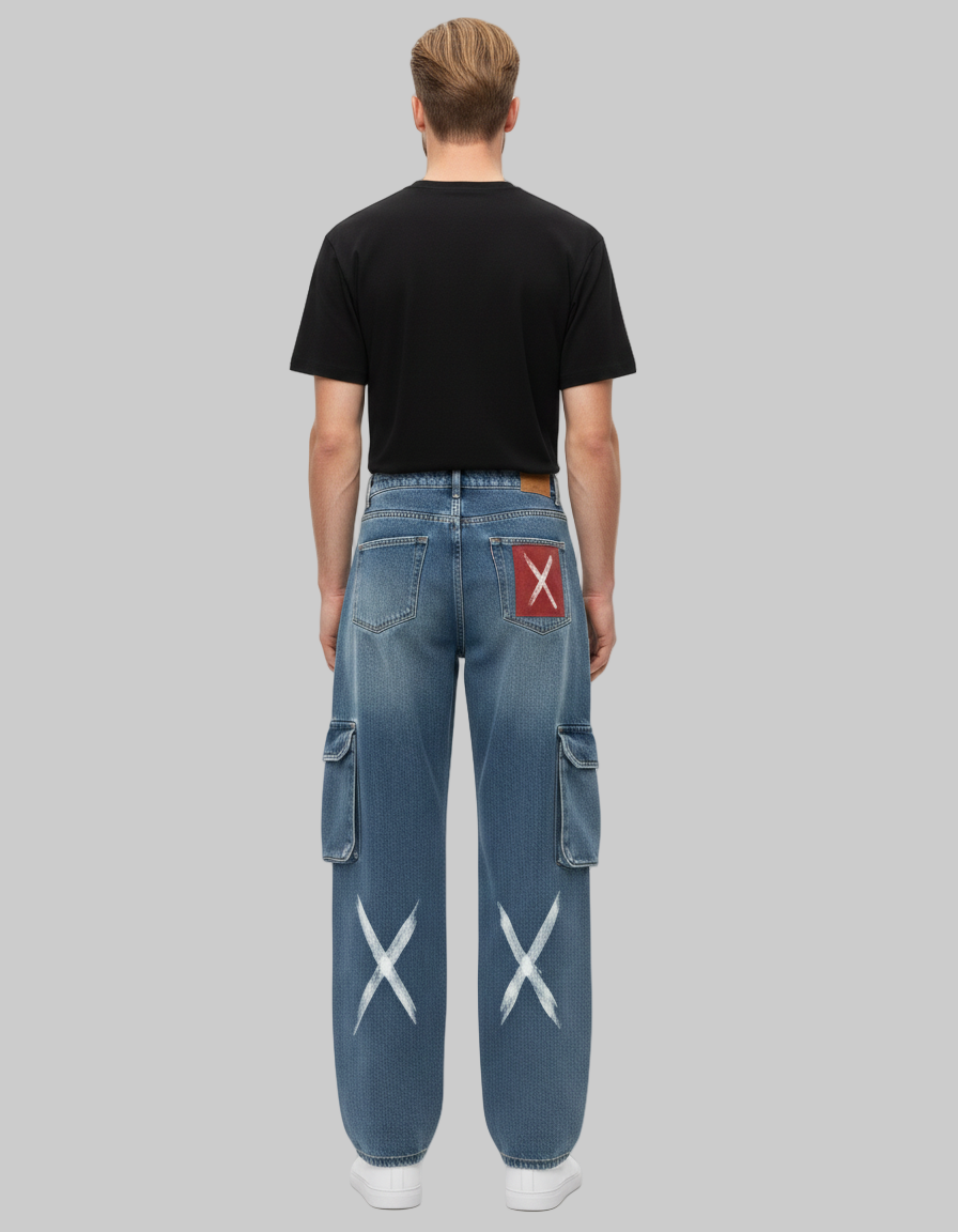 XTRME Blue Abstract Cargo Pants — Men’s Edition