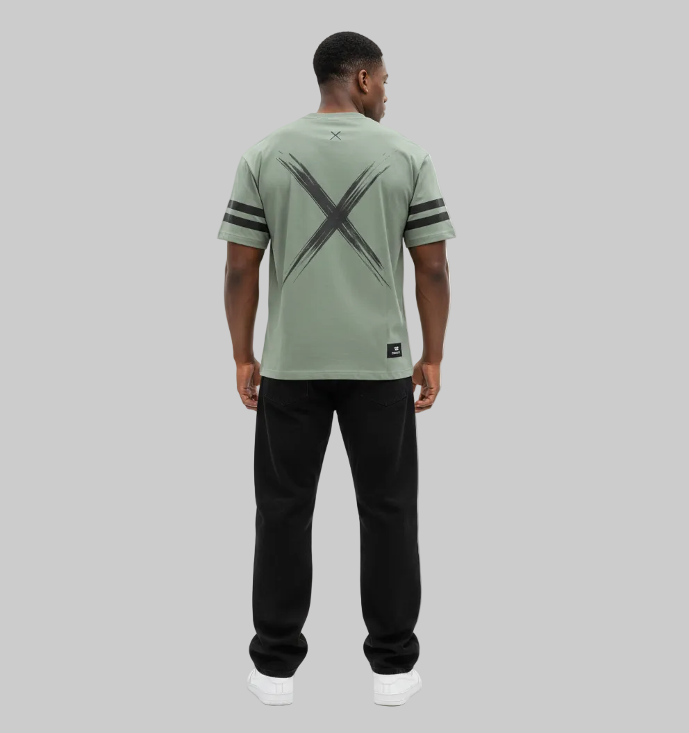 Military Stripe Tee - Military Green