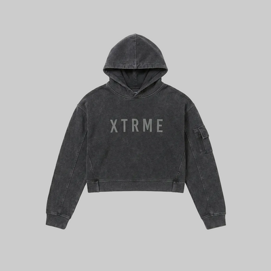 Utility X Hoodie – Charcoal Grey (Women)