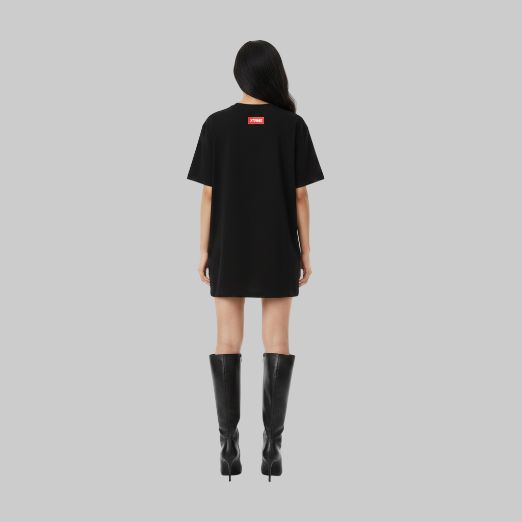 Oversized Dress Tee - Black